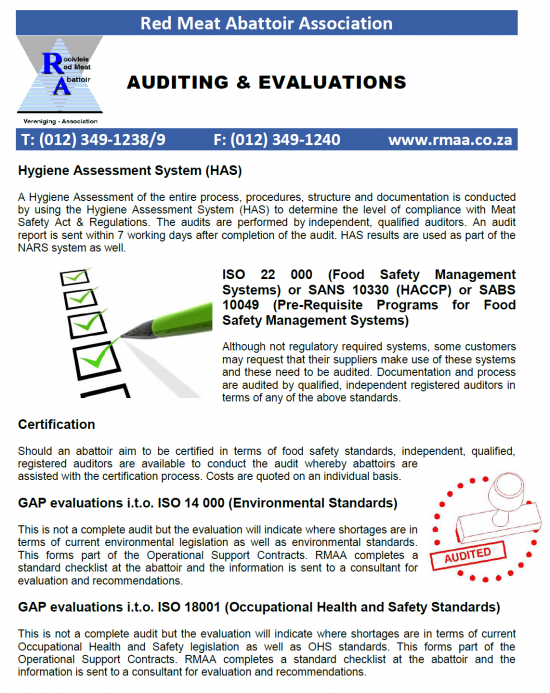 Auditing & Evaluations