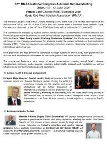32nd RMAA National Congress & Annual General Meeting