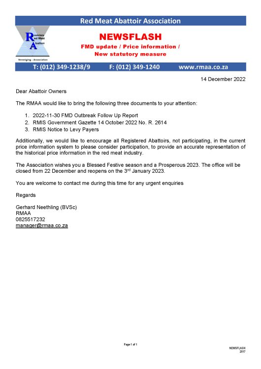 2022.12.14 RMAA News Flash